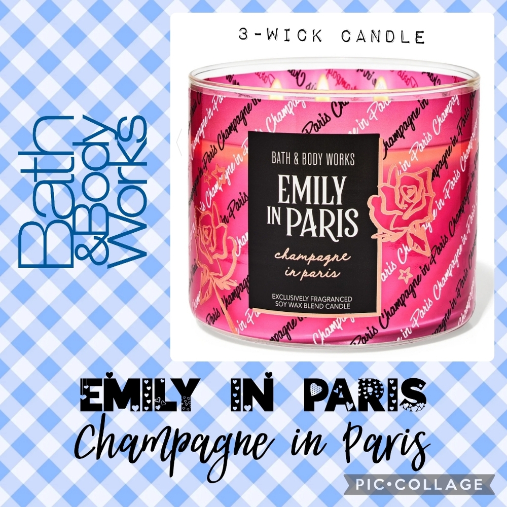 BBW EMILY IN PARIS Champagne in Paris 3 Wick Candle